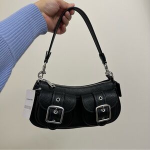 Coach Black Ashton Baguette Shoulder Bag
